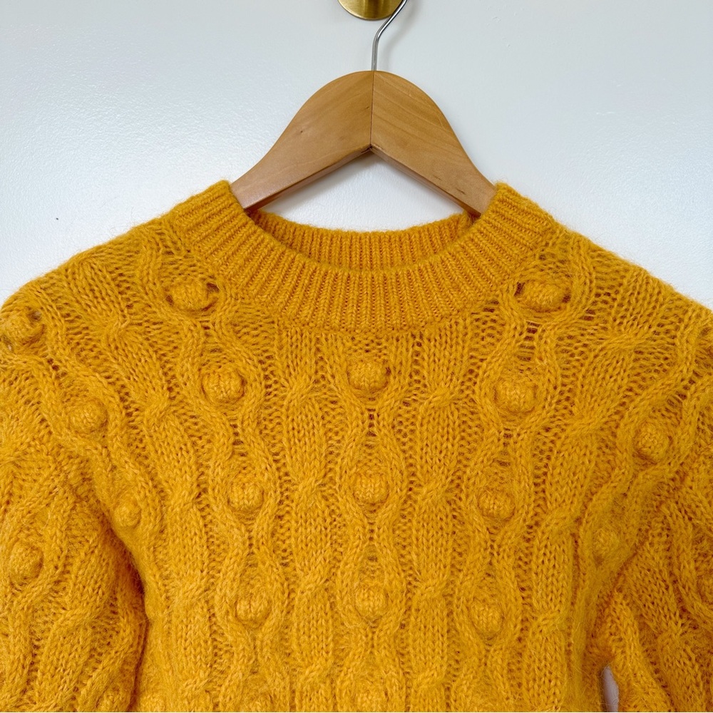 & Other Stories • Stockholm Atelier Yellow Cable Knit Sweater - Picture 4 of 10